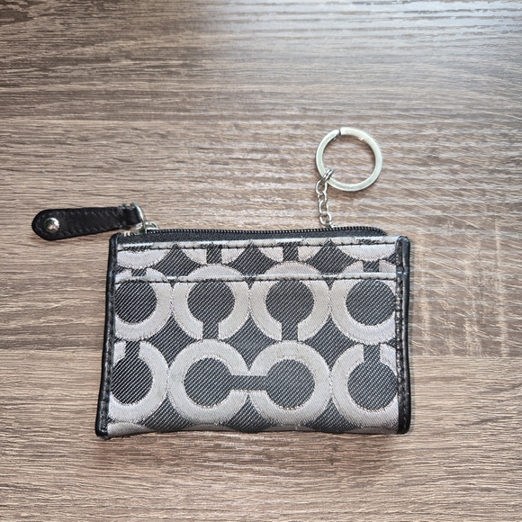 Coach Black and Gray Keychain Wallet - Picture 2 of 3